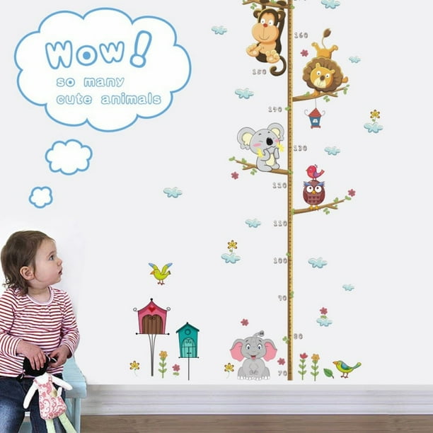 Removable Height Chart Measure Wall Sticker Decal for Kids Baby Room UnderseXZT